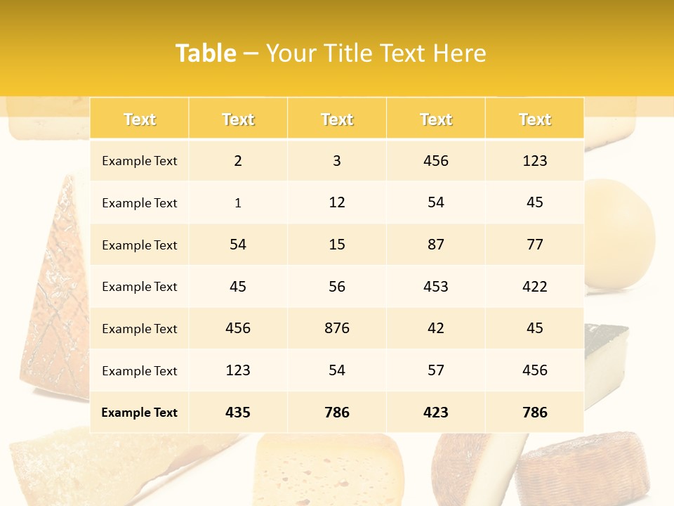 Dairy Product Slice White PowerPoint Template