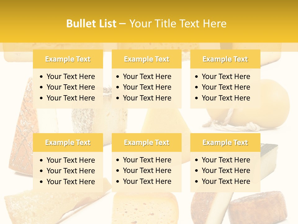 Dairy Product Slice White PowerPoint Template