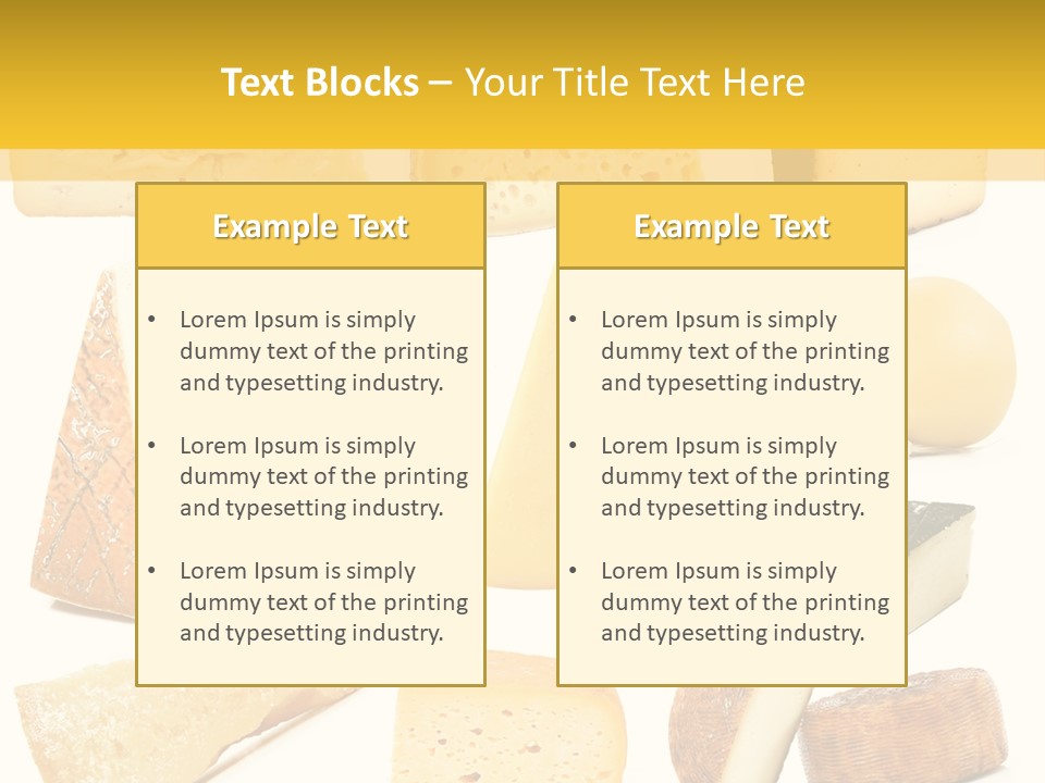 Dairy Product Slice White PowerPoint Template