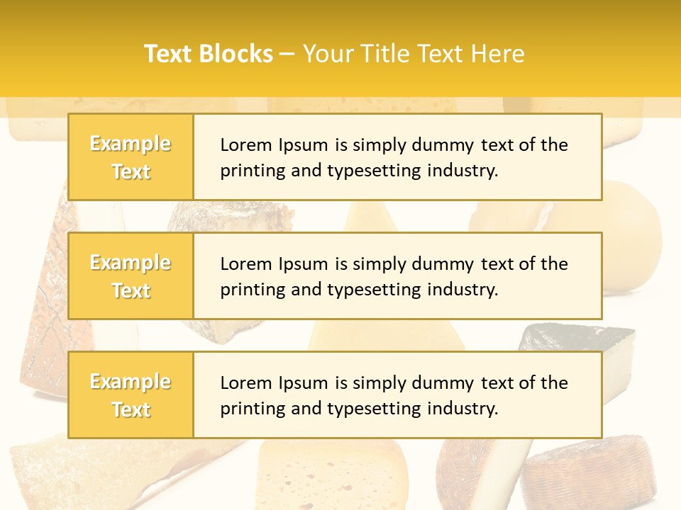 Dairy Product Slice White PowerPoint Template