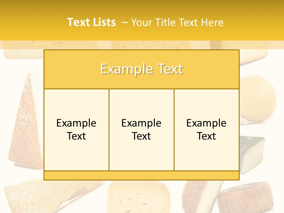 Dairy Product Slice White PowerPoint Template