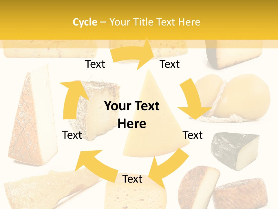 Dairy Product Slice White PowerPoint Template