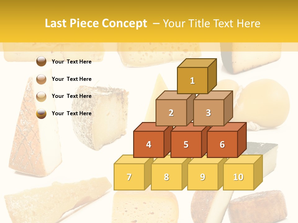 Dairy Product Slice White PowerPoint Template
