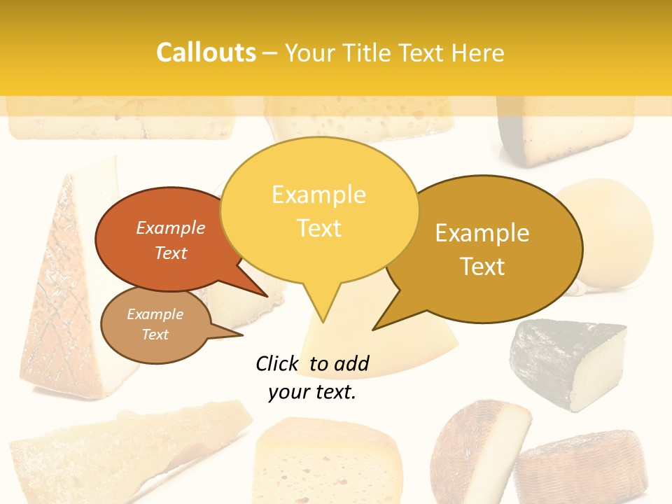 Dairy Product Slice White PowerPoint Template