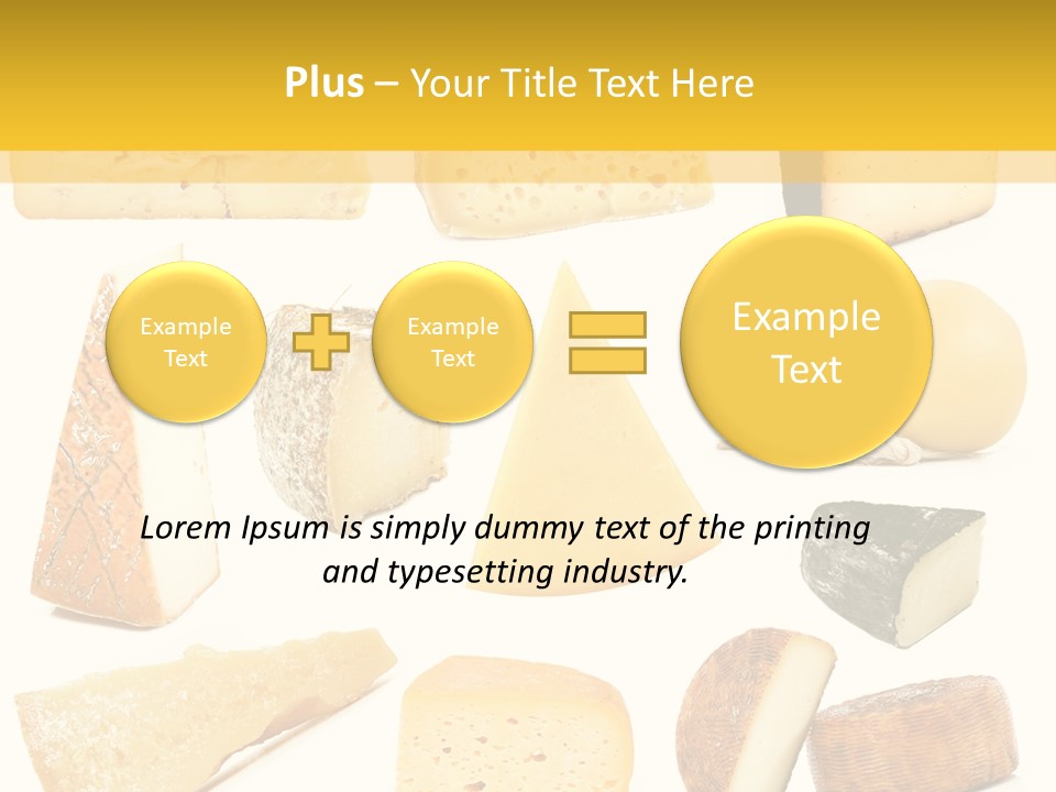 Dairy Product Slice White PowerPoint Template