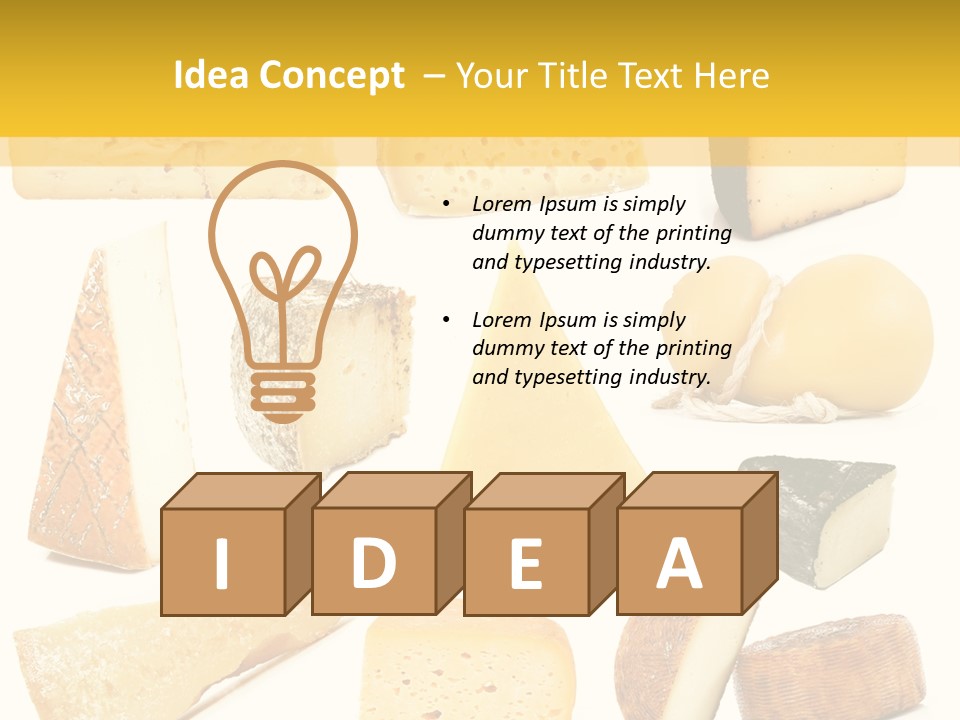 Dairy Product Slice White PowerPoint Template