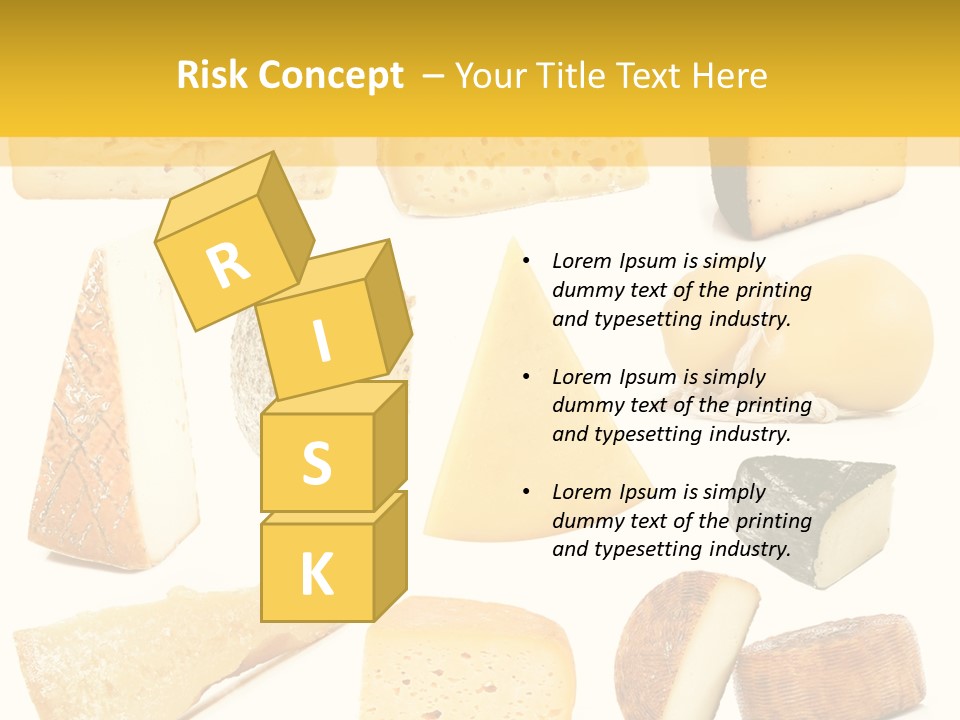 Dairy Product Slice White PowerPoint Template