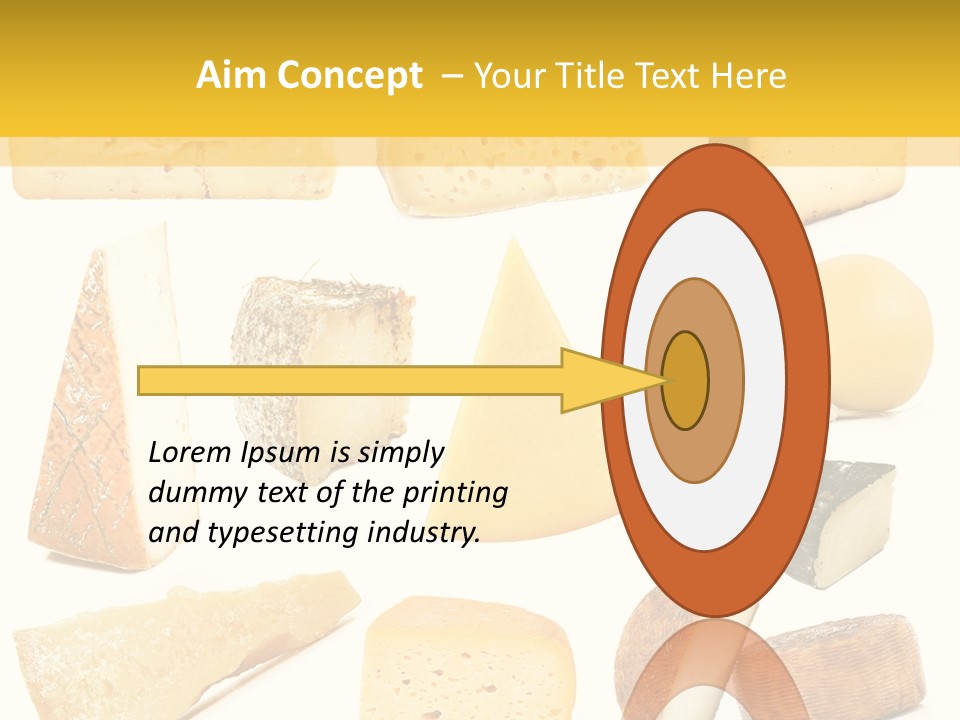 Dairy Product Slice White PowerPoint Template