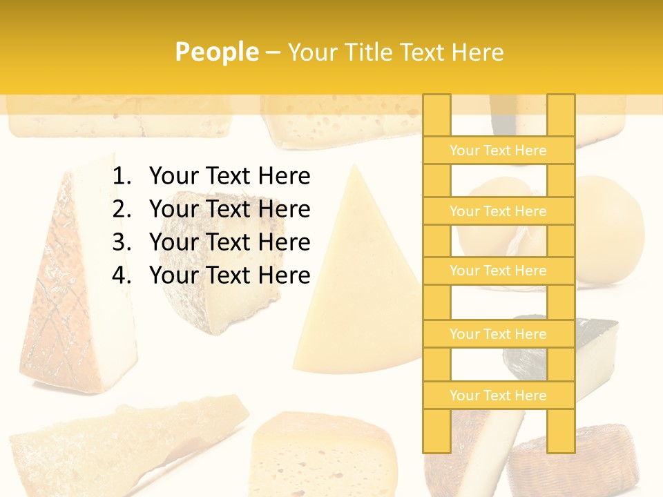 Dairy Product Slice White PowerPoint Template