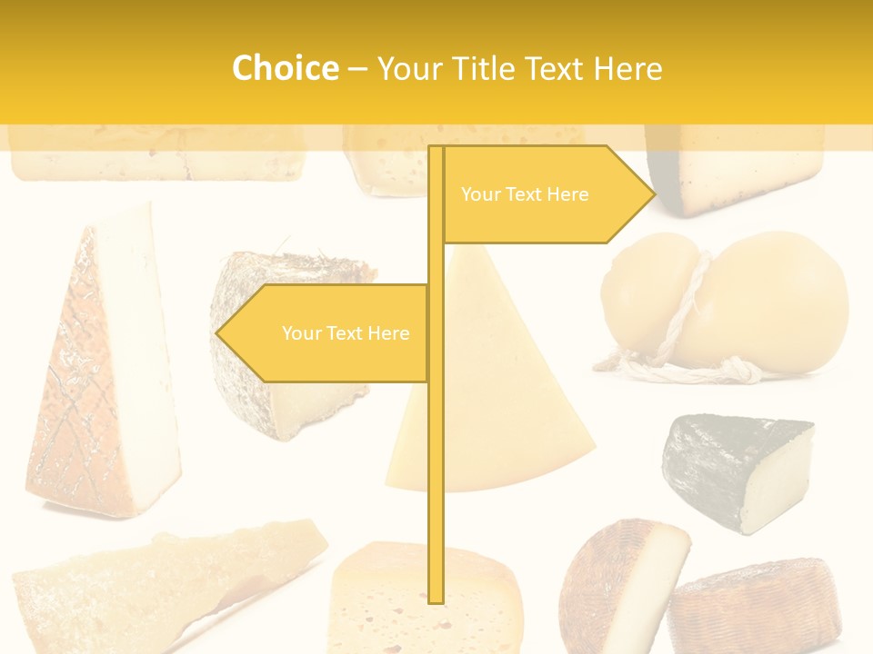 Dairy Product Slice White PowerPoint Template