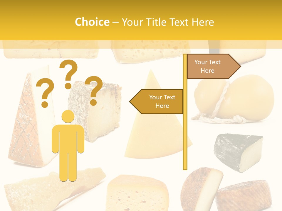 Dairy Product Slice White PowerPoint Template