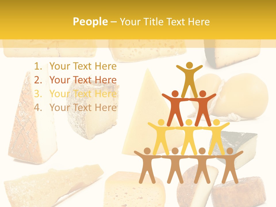 Dairy Product Slice White PowerPoint Template