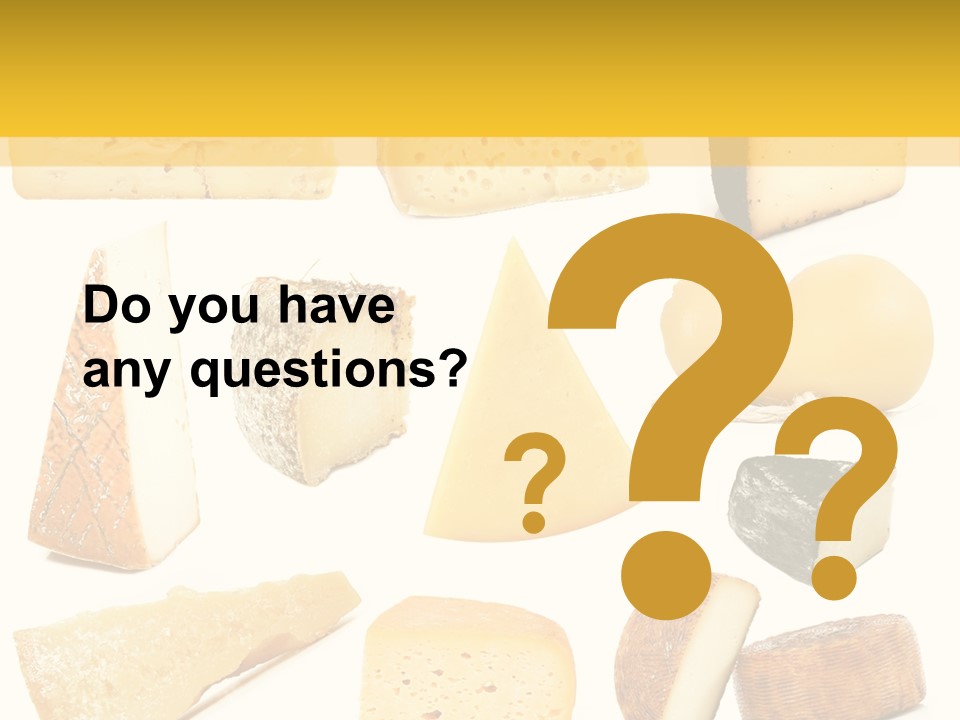 Dairy Product Slice White PowerPoint Template