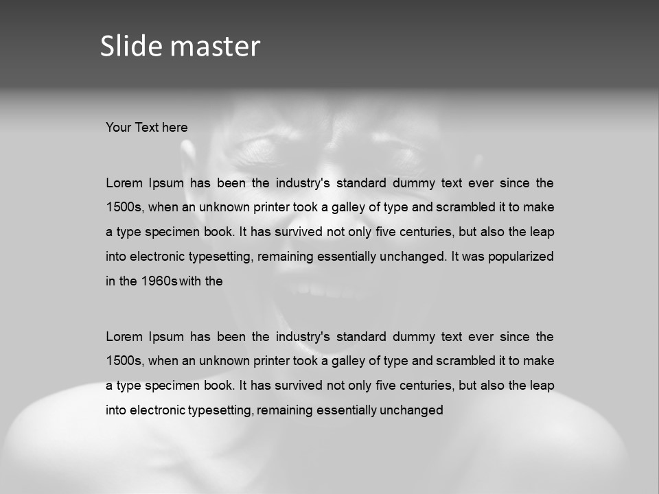 Violence Abused Individuality PowerPoint Template