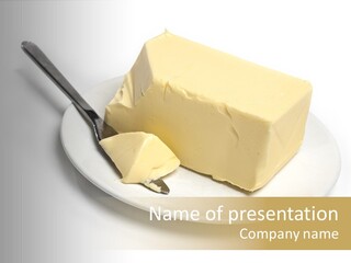 Natural Isolated Butter PowerPoint Template