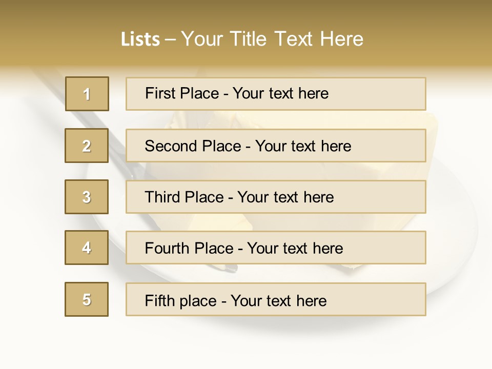 Natural Isolated Butter PowerPoint Template