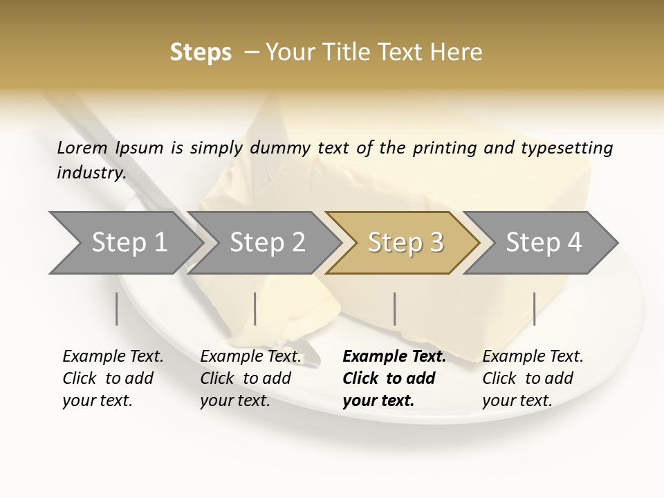 Natural Isolated Butter PowerPoint Template