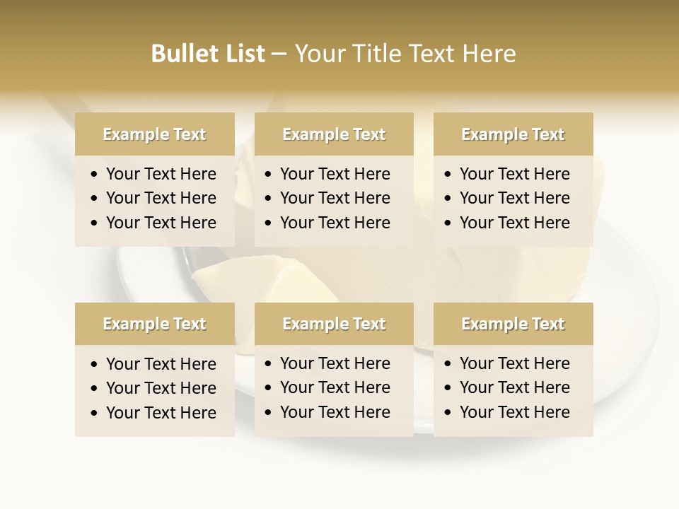 Natural Isolated Butter PowerPoint Template