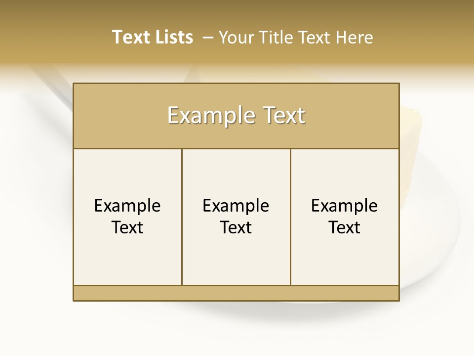 Natural Isolated Butter PowerPoint Template