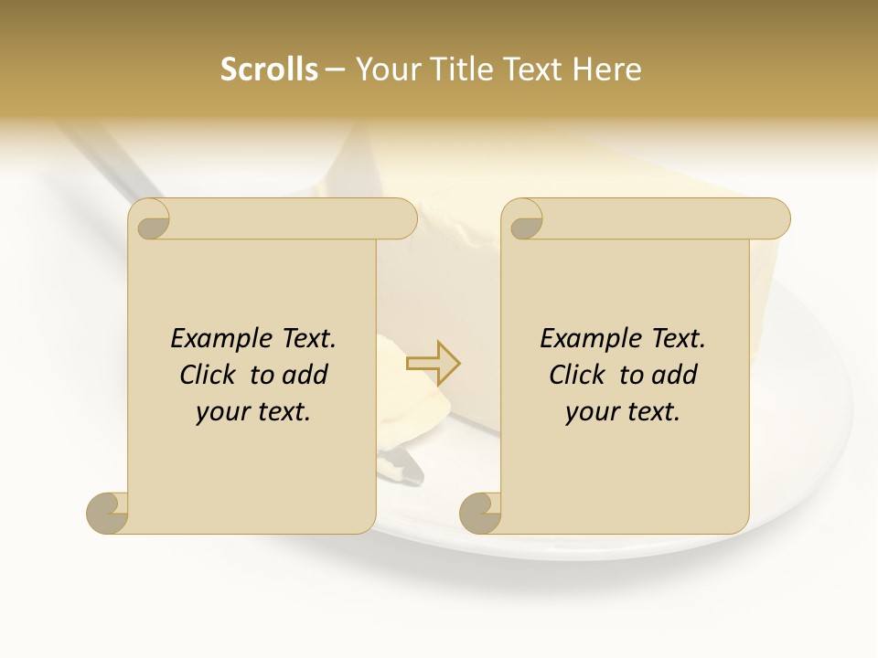 Natural Isolated Butter PowerPoint Template