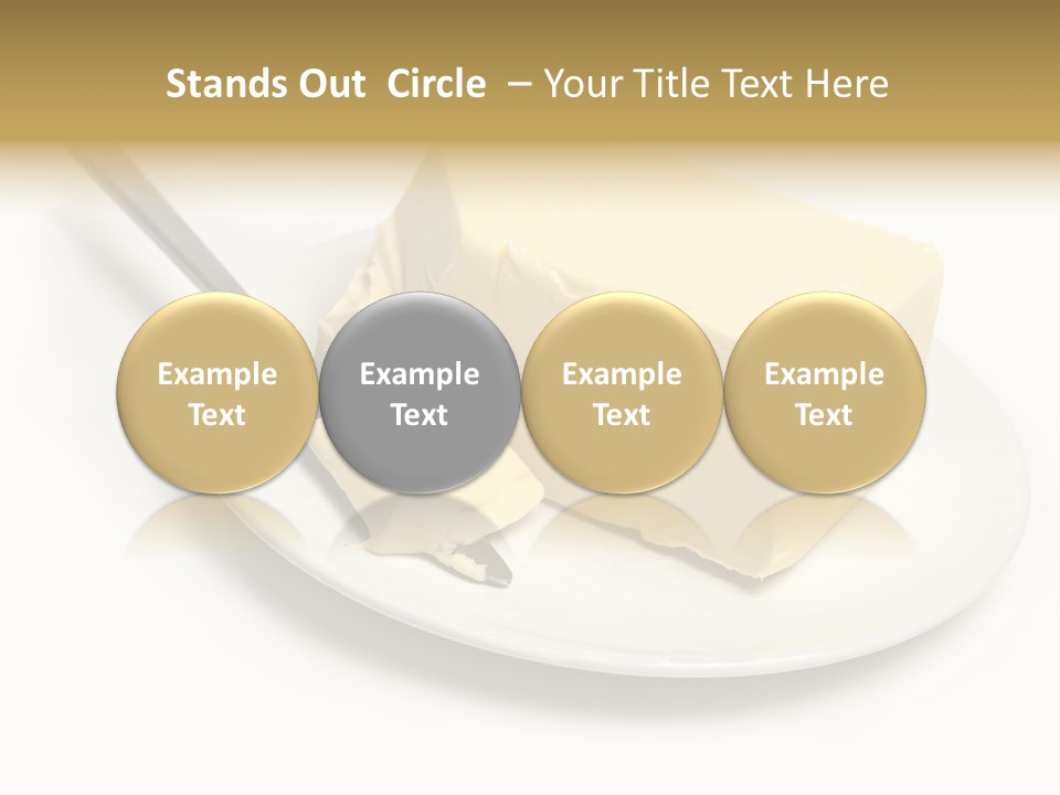 Natural Isolated Butter PowerPoint Template