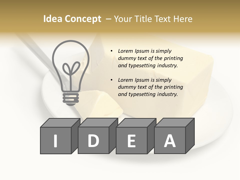 Natural Isolated Butter PowerPoint Template