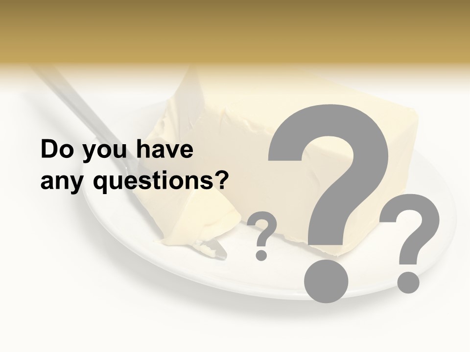 Natural Isolated Butter PowerPoint Template