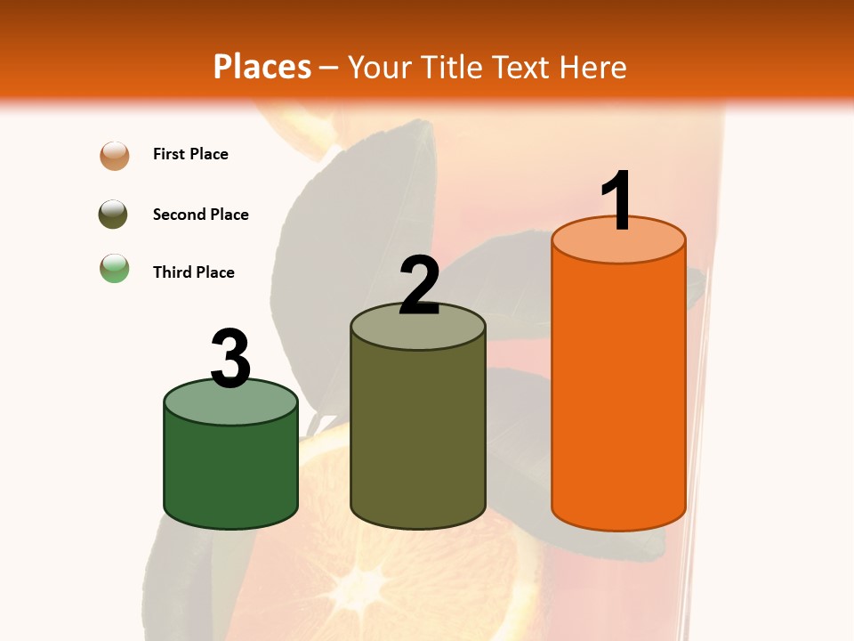 Plate Sunrise Orange Slice PowerPoint Template