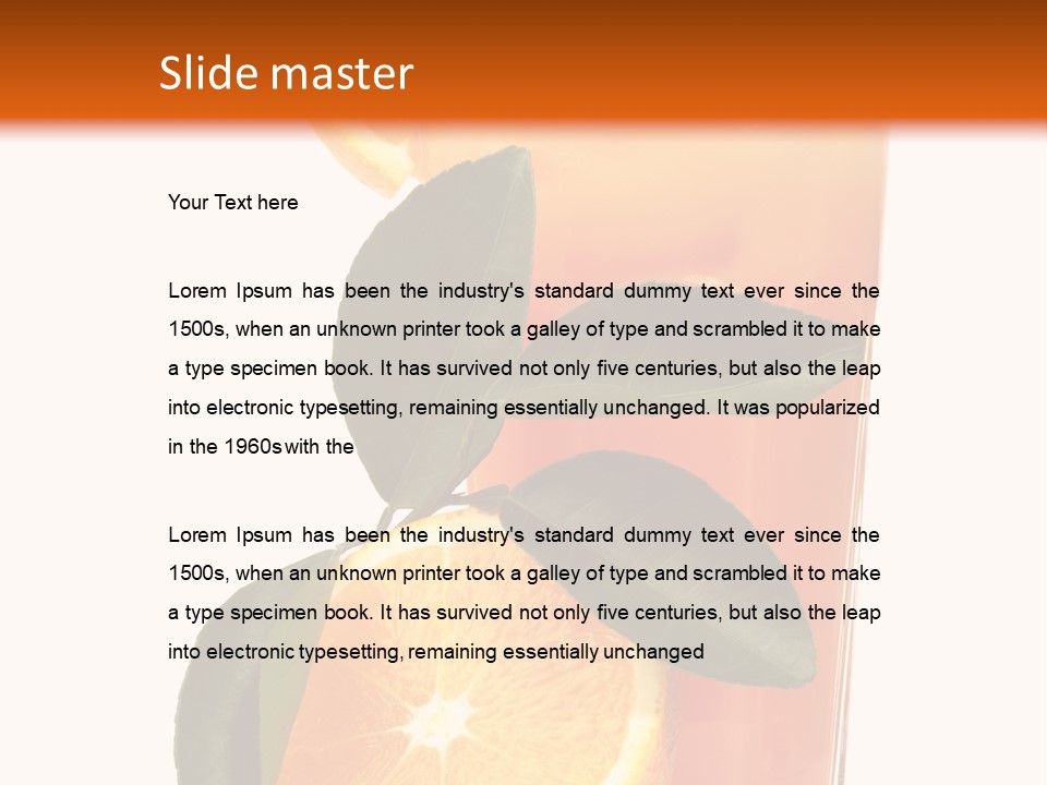 Plate Sunrise Orange Slice PowerPoint Template