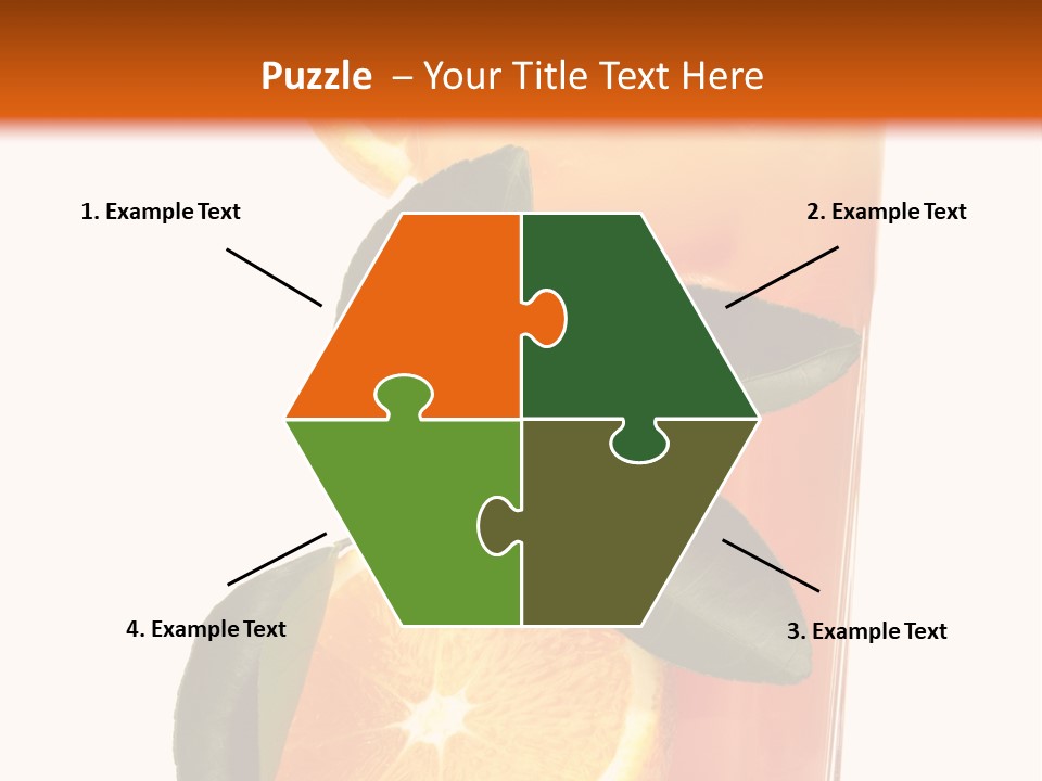 Plate Sunrise Orange Slice PowerPoint Template