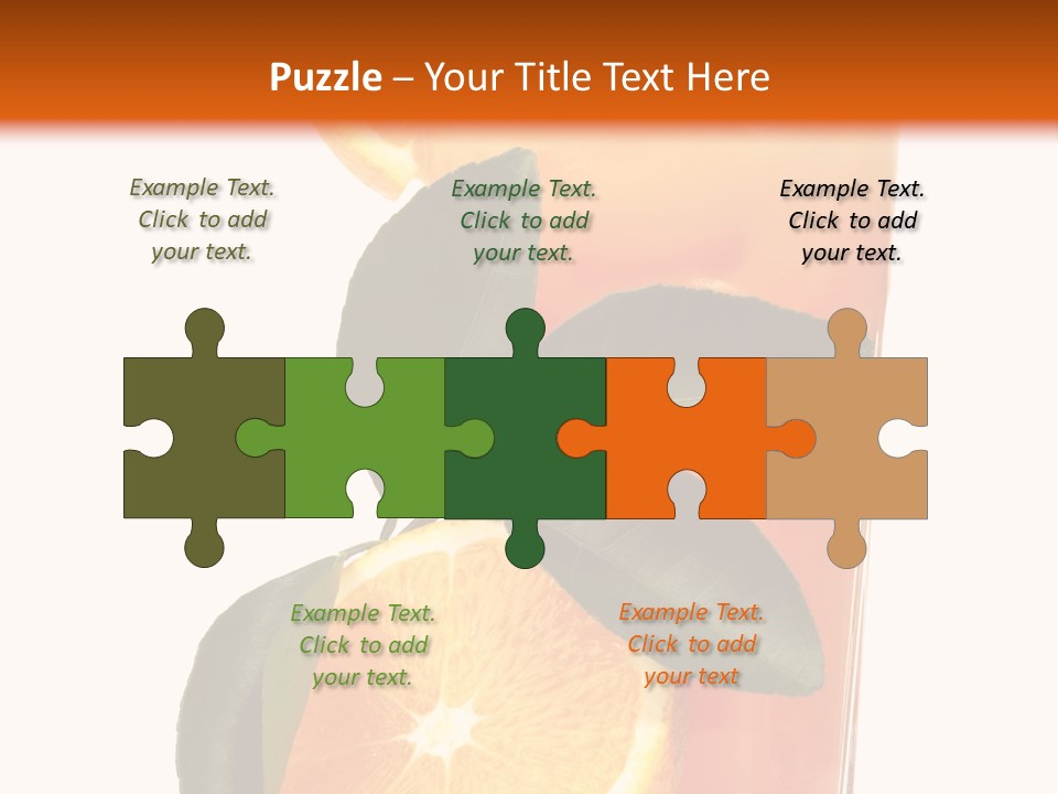 Plate Sunrise Orange Slice PowerPoint Template