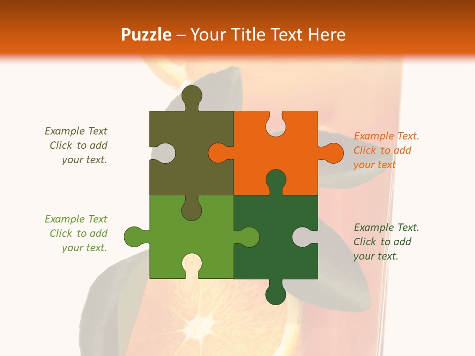 Plate Sunrise Orange Slice PowerPoint Template