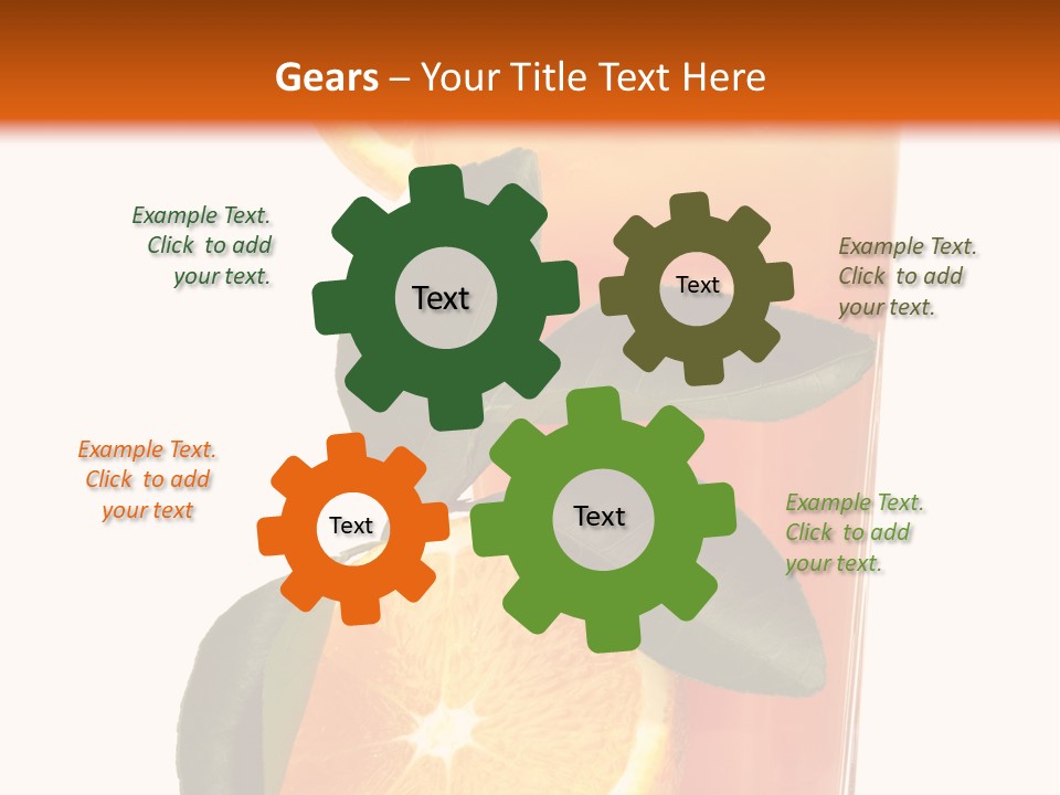 Plate Sunrise Orange Slice PowerPoint Template