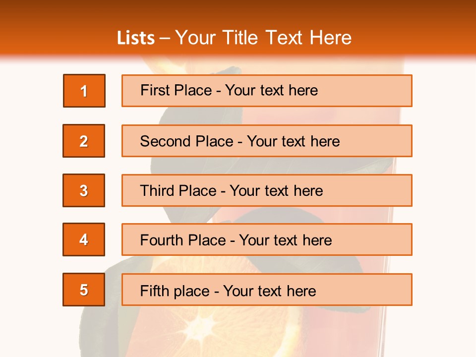 Plate Sunrise Orange Slice PowerPoint Template