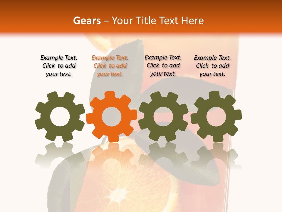Plate Sunrise Orange Slice PowerPoint Template