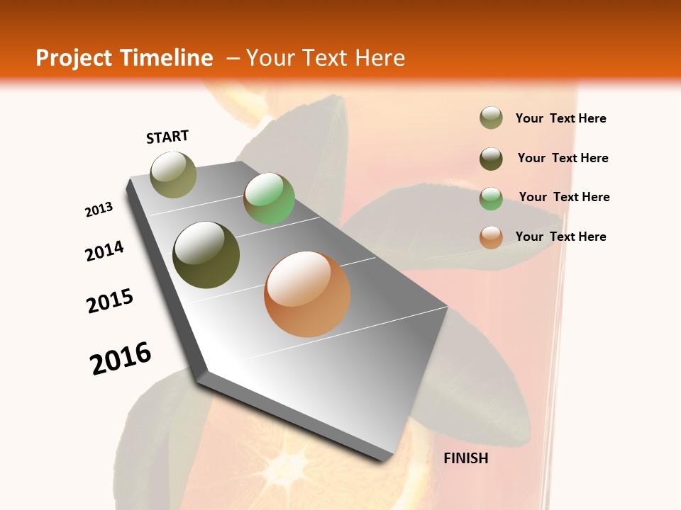 Plate Sunrise Orange Slice PowerPoint Template