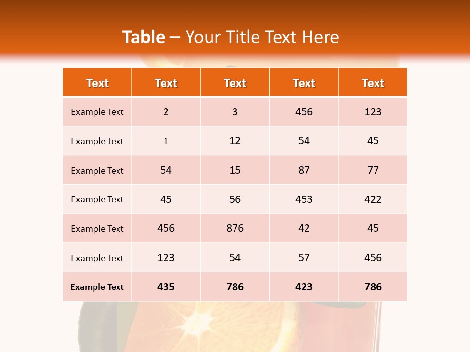 Plate Sunrise Orange Slice PowerPoint Template