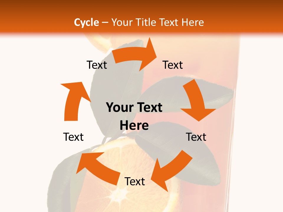 Plate Sunrise Orange Slice PowerPoint Template