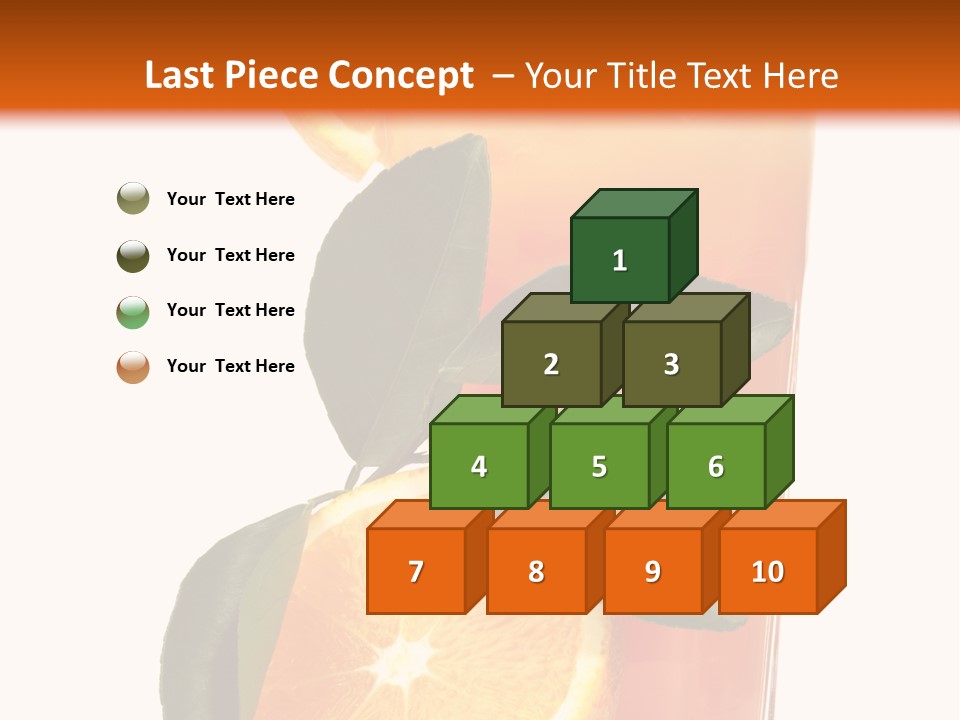 Plate Sunrise Orange Slice PowerPoint Template