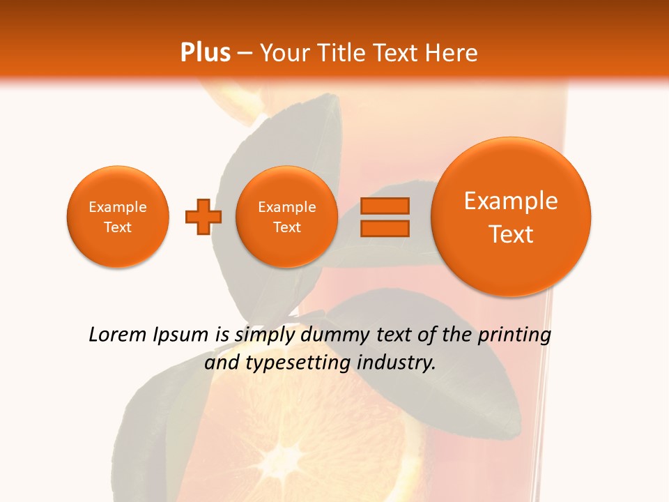 Plate Sunrise Orange Slice PowerPoint Template