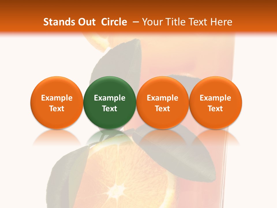 Plate Sunrise Orange Slice PowerPoint Template