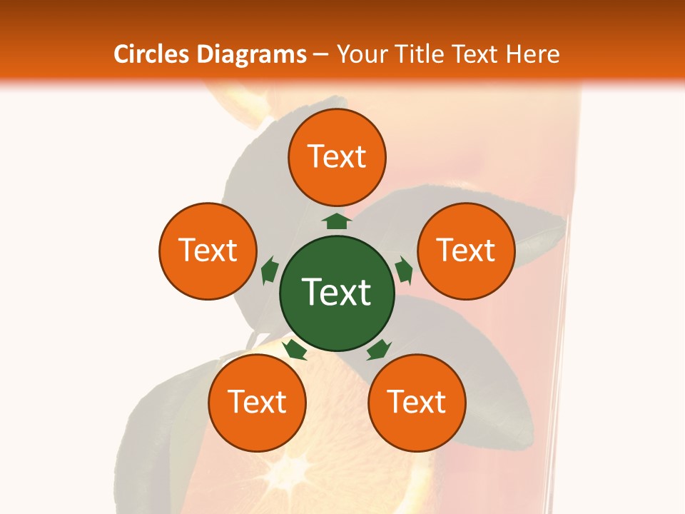 Plate Sunrise Orange Slice PowerPoint Template