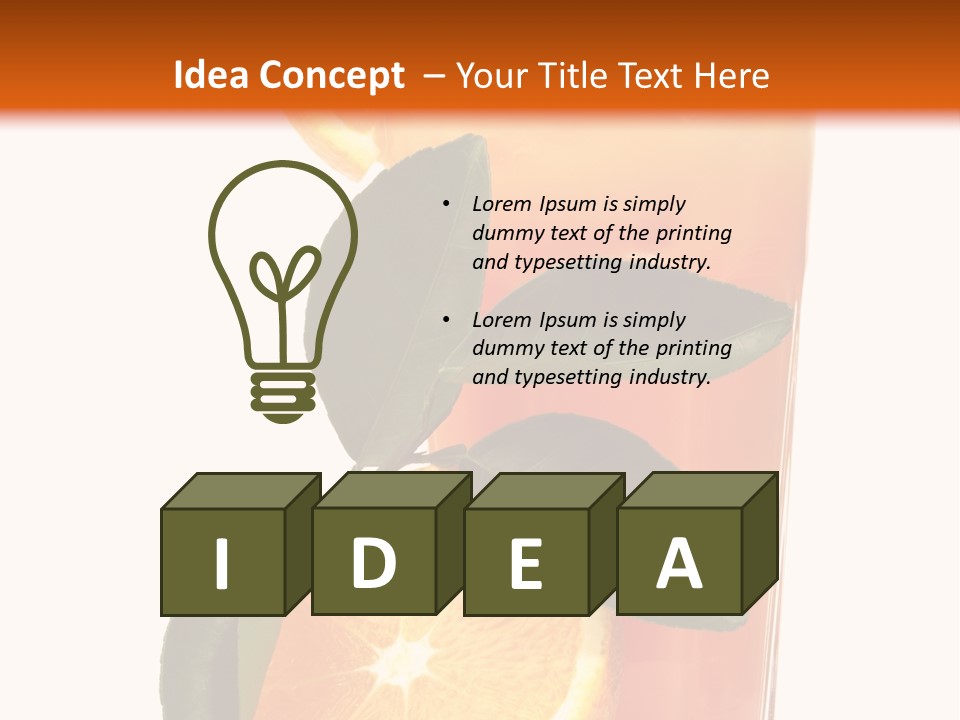 Plate Sunrise Orange Slice PowerPoint Template