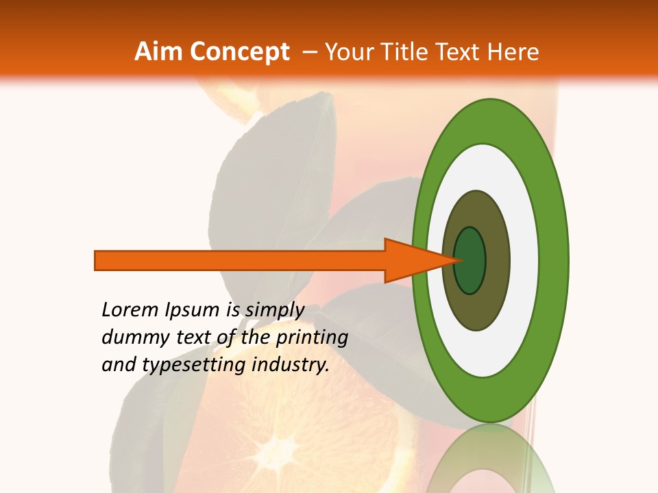 Plate Sunrise Orange Slice PowerPoint Template