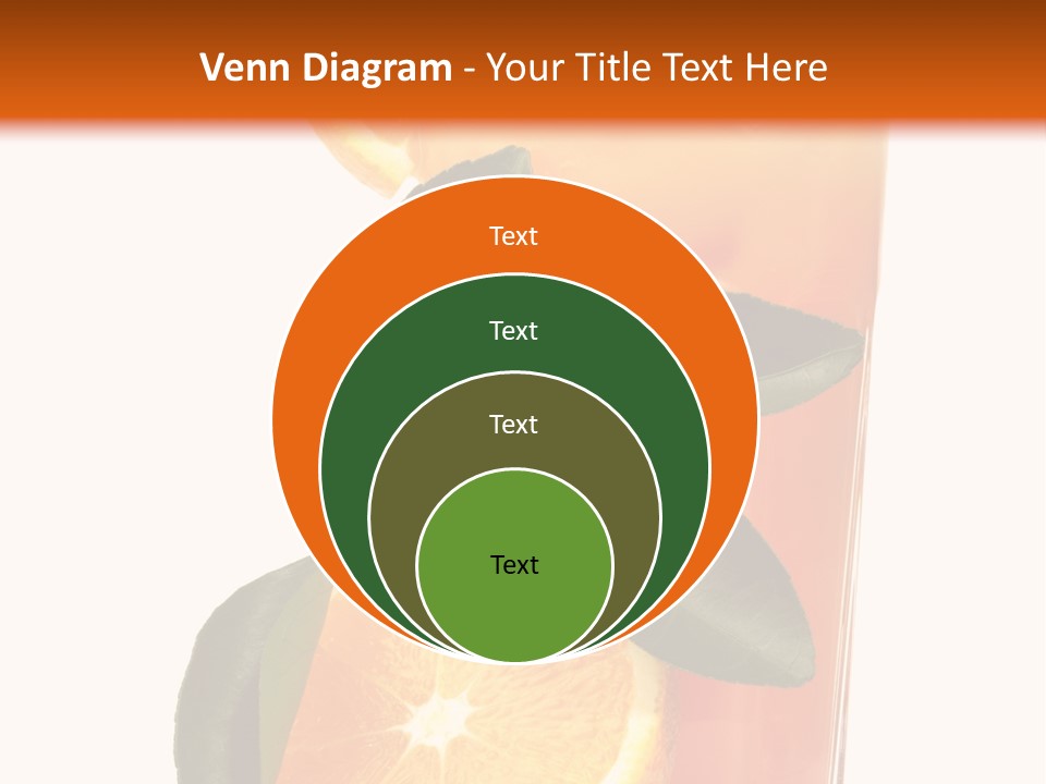 Plate Sunrise Orange Slice PowerPoint Template
