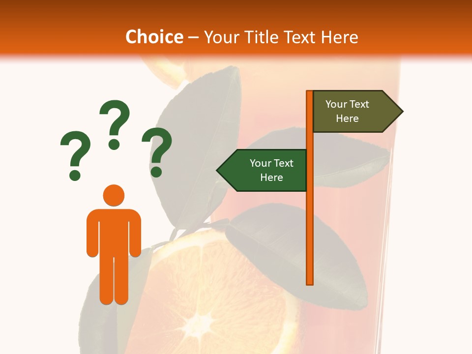 Plate Sunrise Orange Slice PowerPoint Template