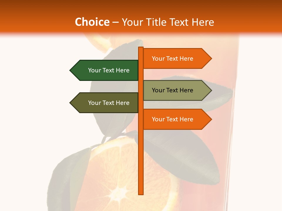 Plate Sunrise Orange Slice PowerPoint Template