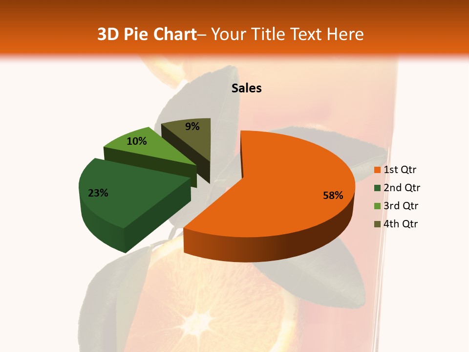 Plate Sunrise Orange Slice PowerPoint Template