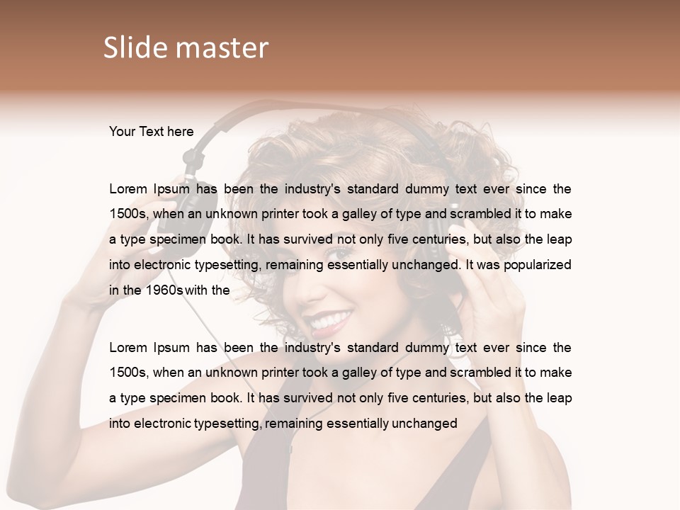 Girl Party Space PowerPoint Template