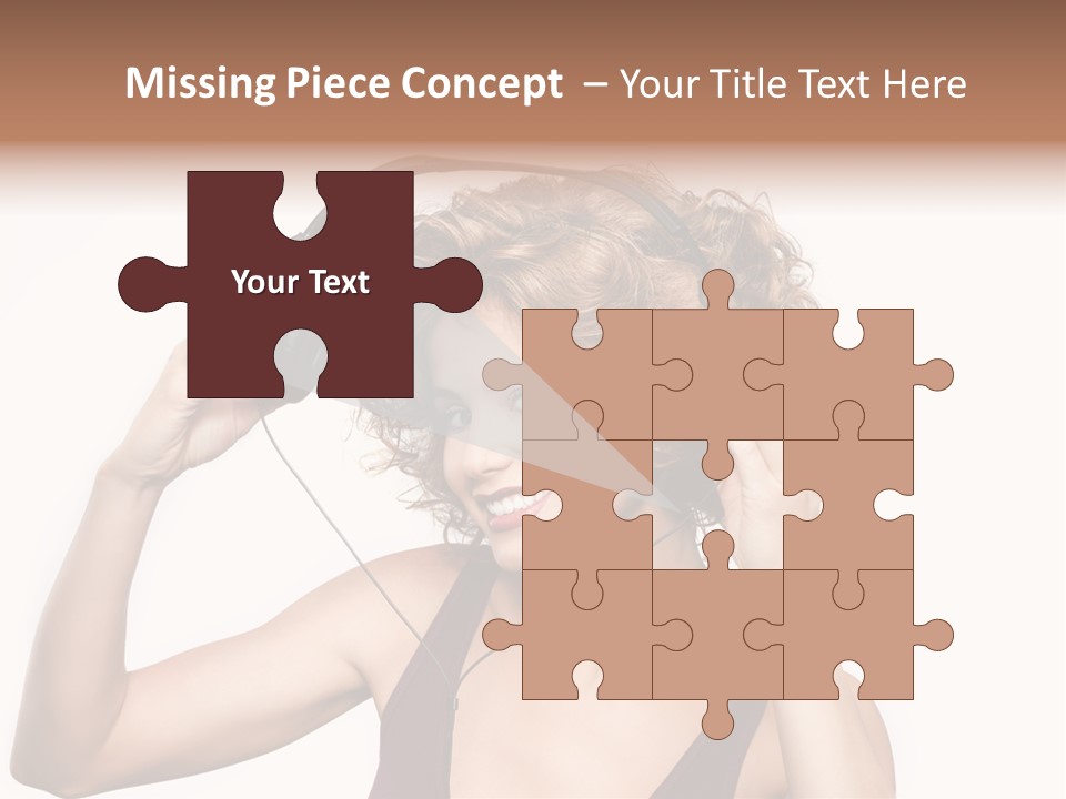 Girl Party Space PowerPoint Template